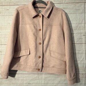 Anne Klein Soft Pink Teddy Jacket